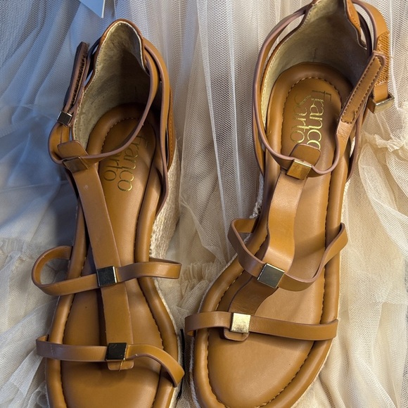 Franco Sarto Brown Strappy Sandals - Picture 2 of 6